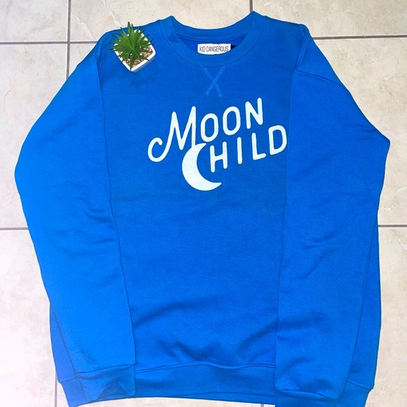NWOT Kid Dangerous “Moon Child” Sweatshirt,Sz L - Picture 2 of 2